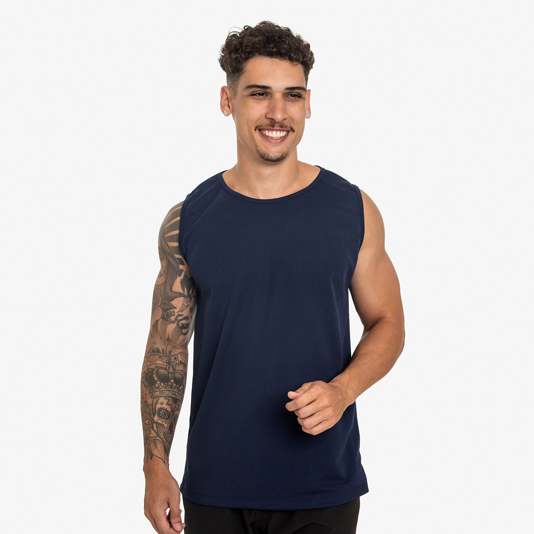 Regata Dri-FIT Azul Marino - Muscle Fit